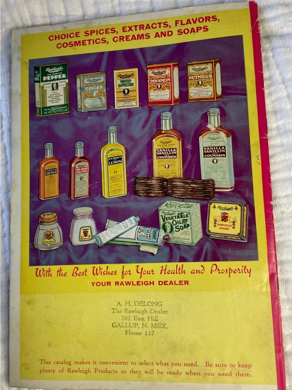 Rawleigh’s Good Health Guide Almanac Catalog 1936